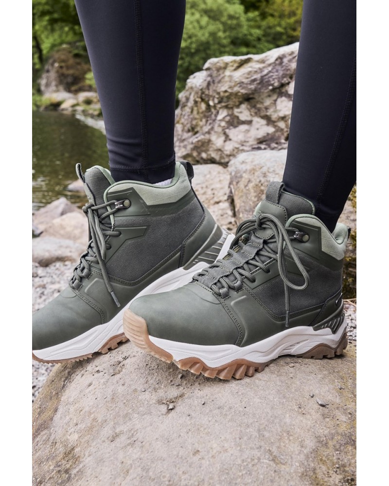 Sierra Waterproof Womens Casual Boots Khaki $32.44 Footwear