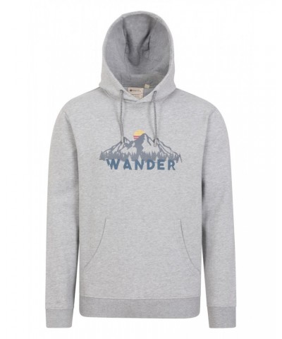 Wander Mens Hoodie Light Grey $18.45 Tops