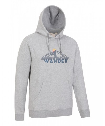 Wander Mens Hoodie Light Grey $18.45 Tops