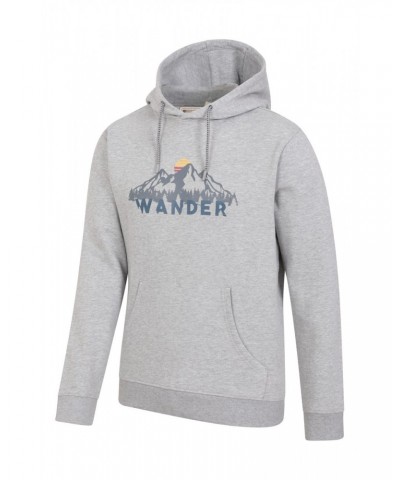 Wander Mens Hoodie Light Grey $18.45 Tops