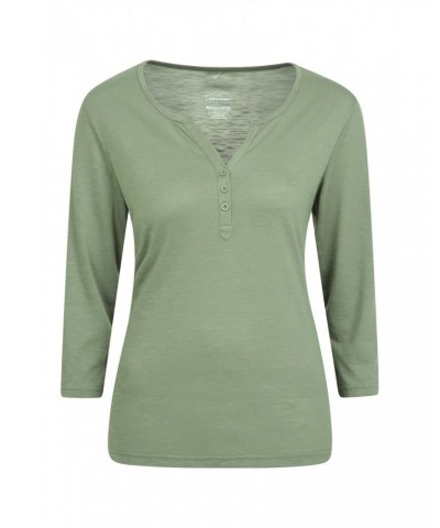 Paphos Womens Quick-Dry UV Button Top Khaki $14.52 Tops