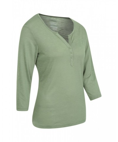 Paphos Womens Quick-Dry UV Button Top Khaki $14.52 Tops