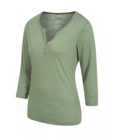 Paphos Womens Quick-Dry UV Button Top Khaki $14.52 Tops