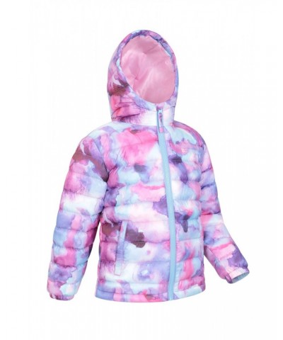 Seasons Printed Kids Insulated Jacket Dark Purple $25.64 Jackets