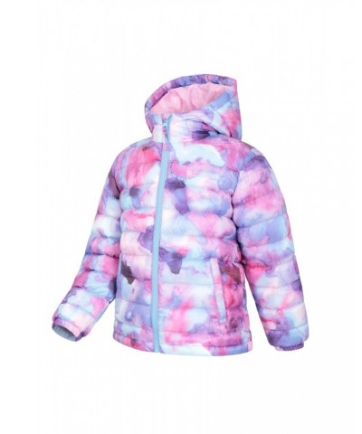 Seasons Printed Kids Insulated Jacket Dark Purple $25.64 Jackets