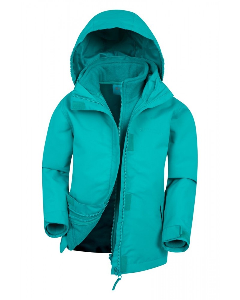 Fell Water-resistant Kids 3 in 1 Jacket Teal $28.61 Jackets