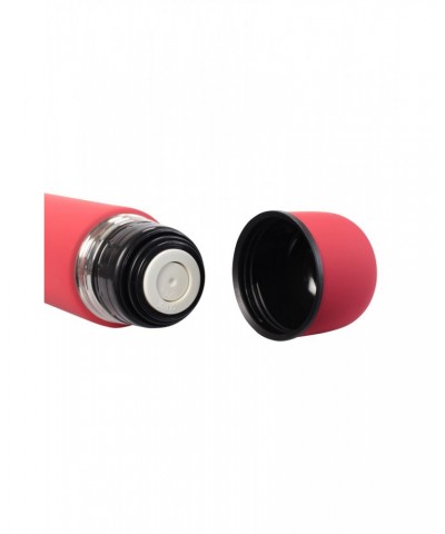 Double Walled Rubber Finish Flask - 18oz Red $12.74 Walking Equipment