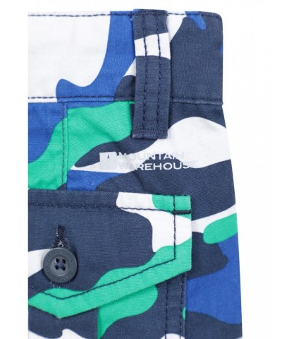 Camo Cargo Kids Shorts Bright Blue $17.48 Pants