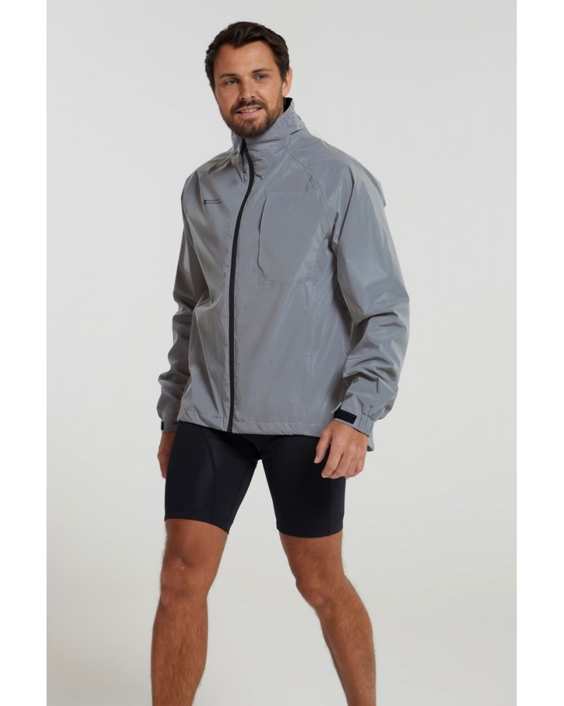 Adrenaline II Mens Iso-Viz Waterproof Jacket Silver $30.80 Active