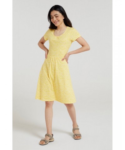 Mountain Essentials Lora Womens Skater Dress Yellow $16.50 Dresses & Skirts