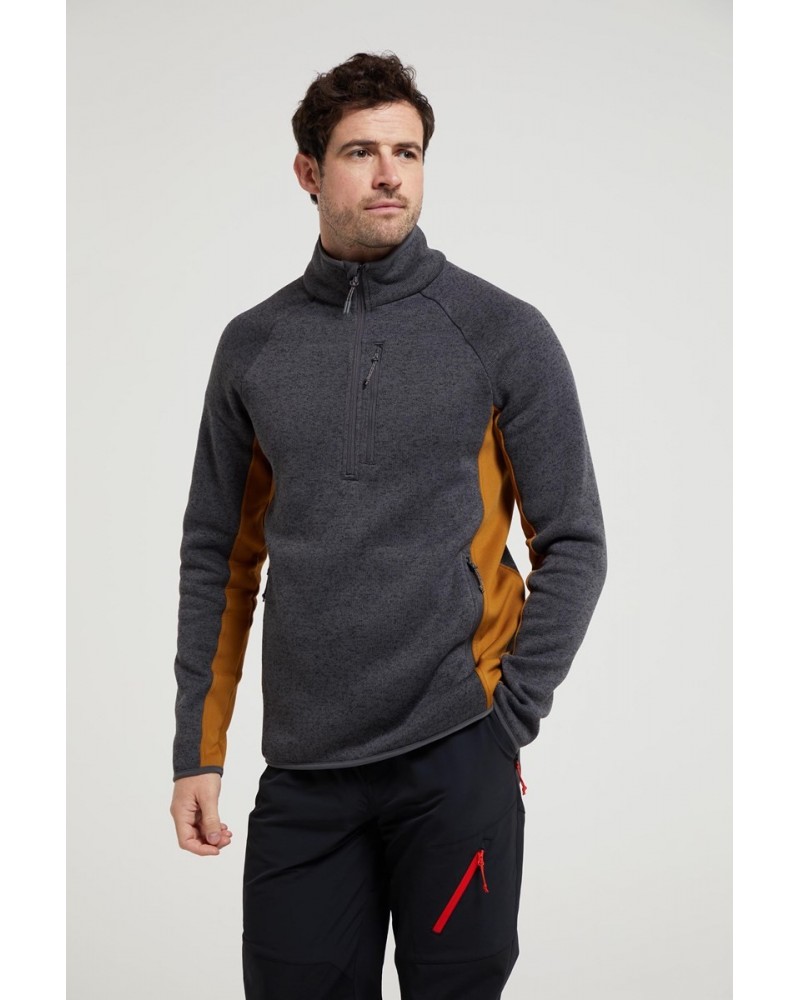 Treston Mens Half-Zip Fleece Dark Grey $22.05 Fleece