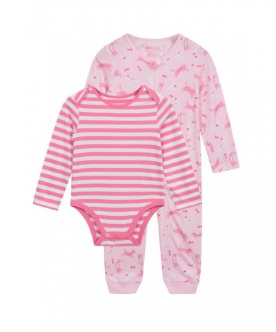Baby Organic Bodysuit Set Light Pink $21.59 Babywear