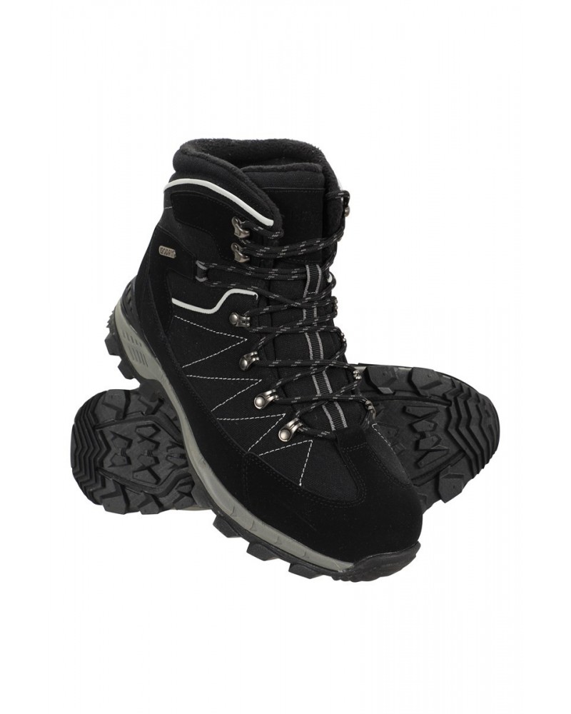 Boulder Mens Winter Trekker Boots Charcoal $34.20 Footwear