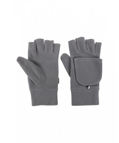 Polartec Fleece Flip Top Mittens Charcoal $14.24 Accessories