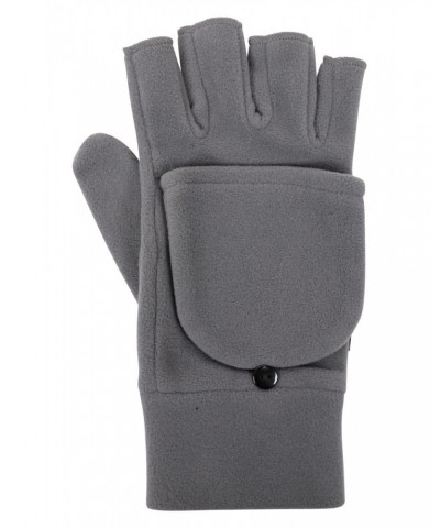 Polartec Fleece Flip Top Mittens Charcoal $14.24 Accessories