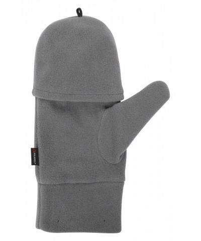 Polartec Fleece Flip Top Mittens Charcoal $14.24 Accessories