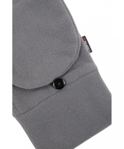 Polartec Fleece Flip Top Mittens Charcoal $14.24 Accessories