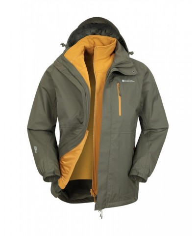 Bracken Extreme 3 in 1 Mens Waterproof Jacket Dark Khaki $80.99 Jackets