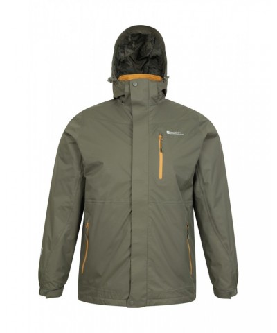 Bracken Extreme 3 in 1 Mens Waterproof Jacket Dark Khaki $80.99 Jackets