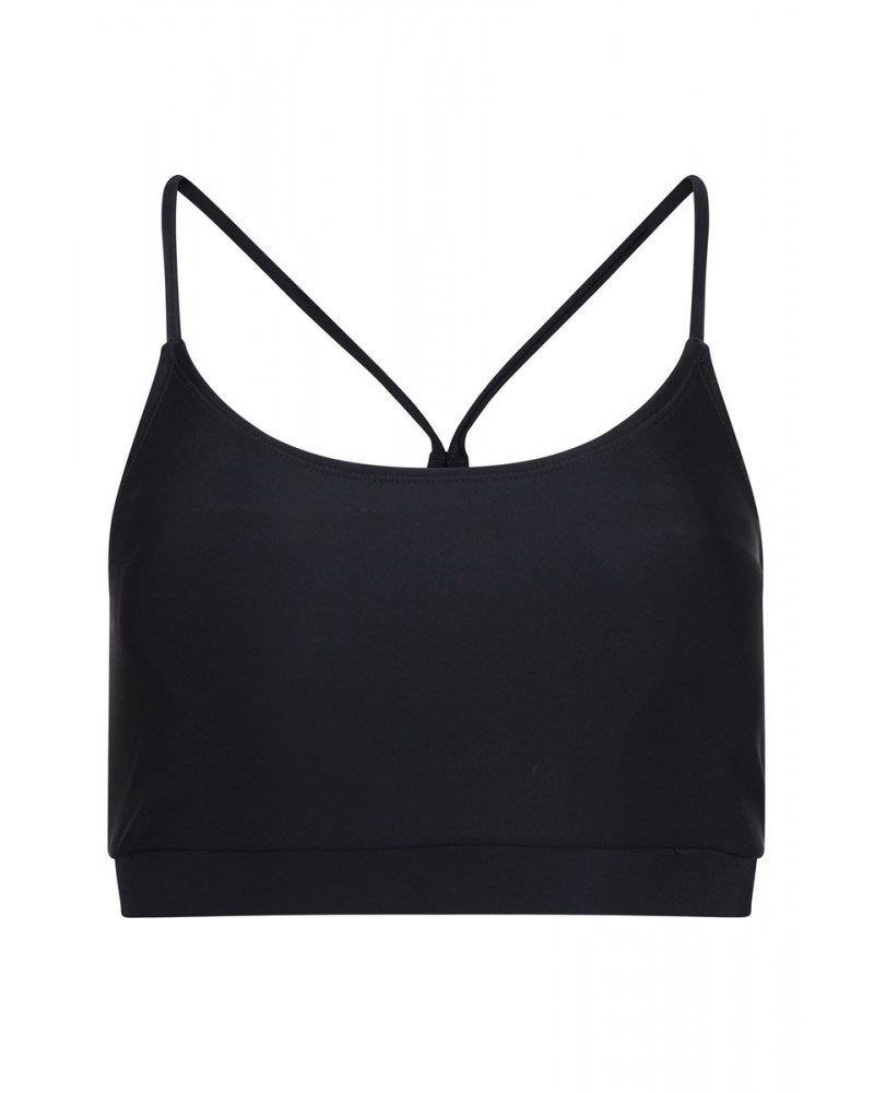 Sporty Womens Bikini Top Black $11.50 Swimwear