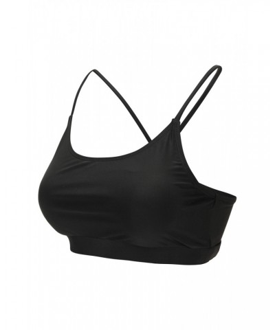 Sporty Womens Bikini Top Black $11.50 Swimwear