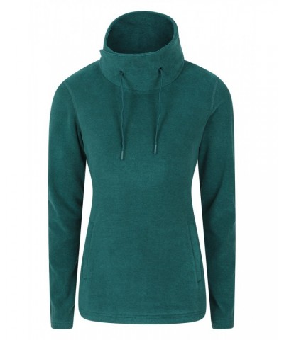 Hebridean Womens Cowl Neck Sweatshirt Dark Green $16.65 Fleece