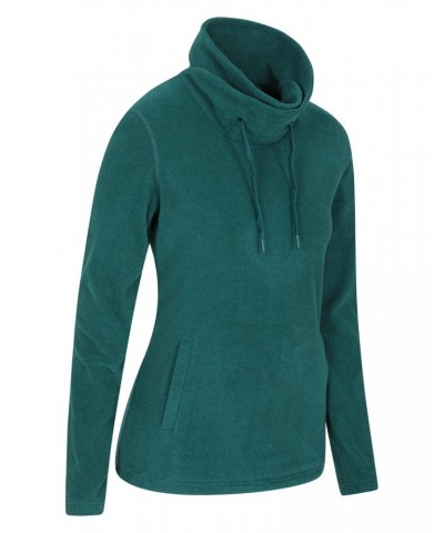 Hebridean Womens Cowl Neck Sweatshirt Dark Green $16.65 Fleece