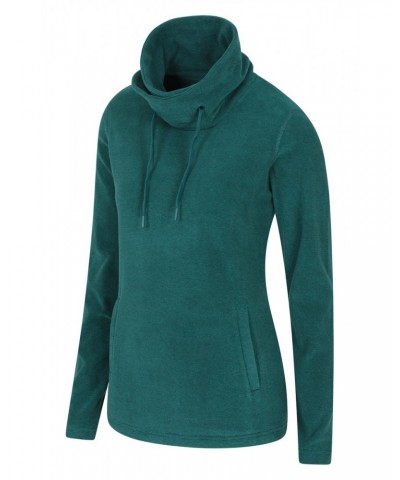 Hebridean Womens Cowl Neck Sweatshirt Dark Green $16.65 Fleece