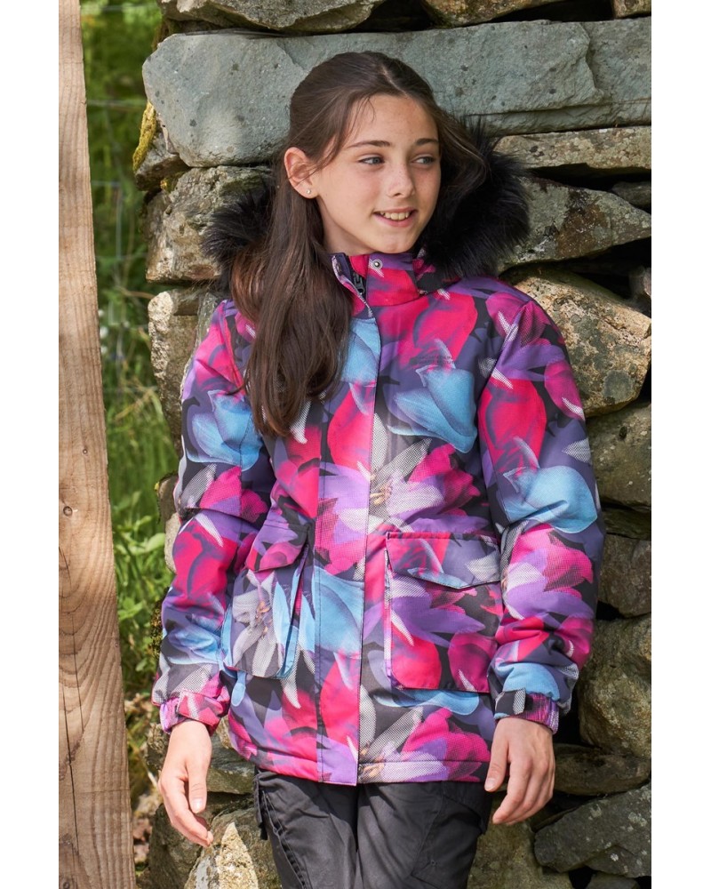 Ranger Printed Kids Water Resistant Jacket Orchid Garden $23.39 Jackets