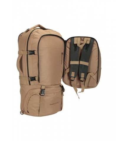 Traveller 60L 20L Backpack Light Brown $42.30 Backpacks