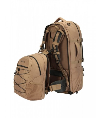 Traveller 60L 20L Backpack Light Brown $42.30 Backpacks