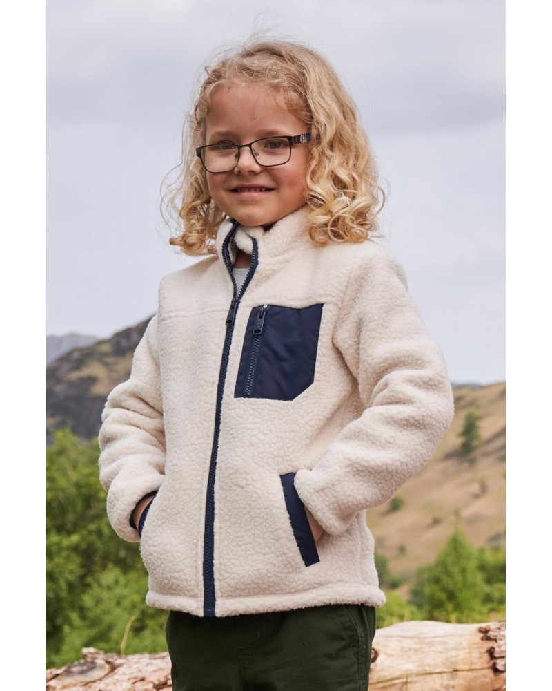 Atlas Kids Zip Borg Fleece Beige $17.84 Fleece