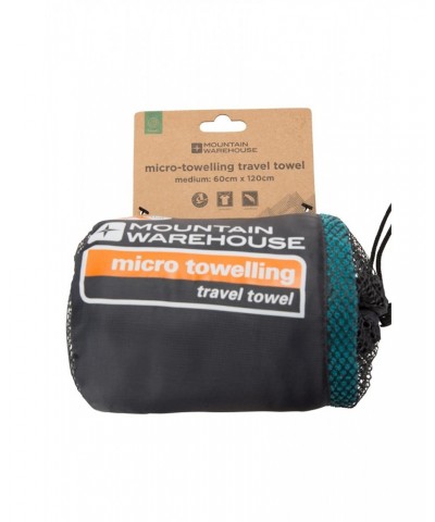 Micro Towelling Travel Towel - Medium - 120 x 60cm Teal $11.20 Travel Accessories