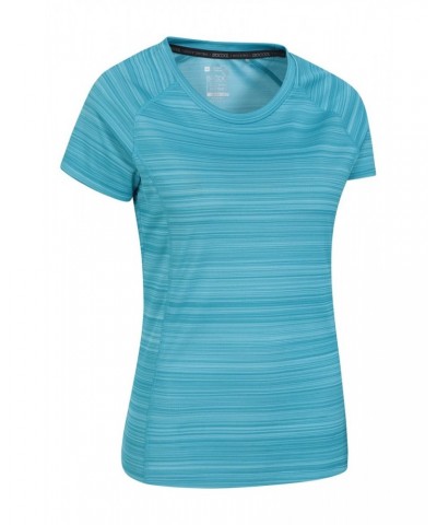 Endurance Striped Womens Tee Blue $10.99 Active