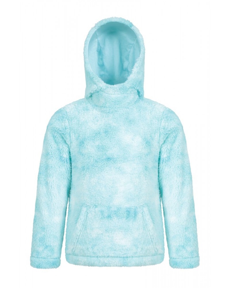 Rainbow Cozy Kids Hoodie Blue $15.59 Tops