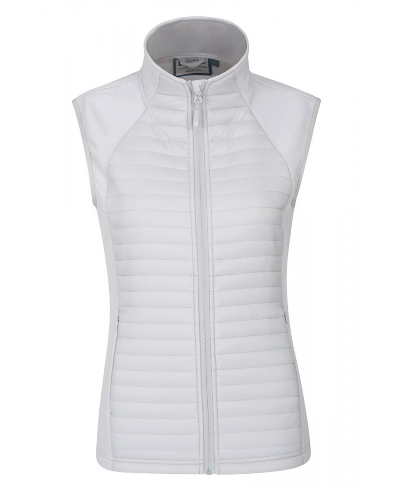 London Womens Insulated Softshell Vest Light Grey $14.52 Jackets