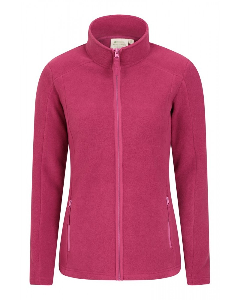 Recycled Womens Half-Zip Fleece Fuchsia $13.74 Fleece