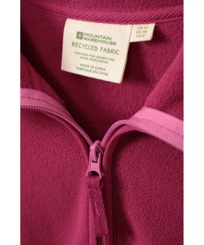 Recycled Womens Half-Zip Fleece Fuchsia $13.74 Fleece