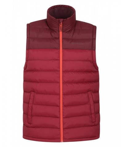 Seasons Mens Insulated Vest Dark Red $13.20 Jackets
