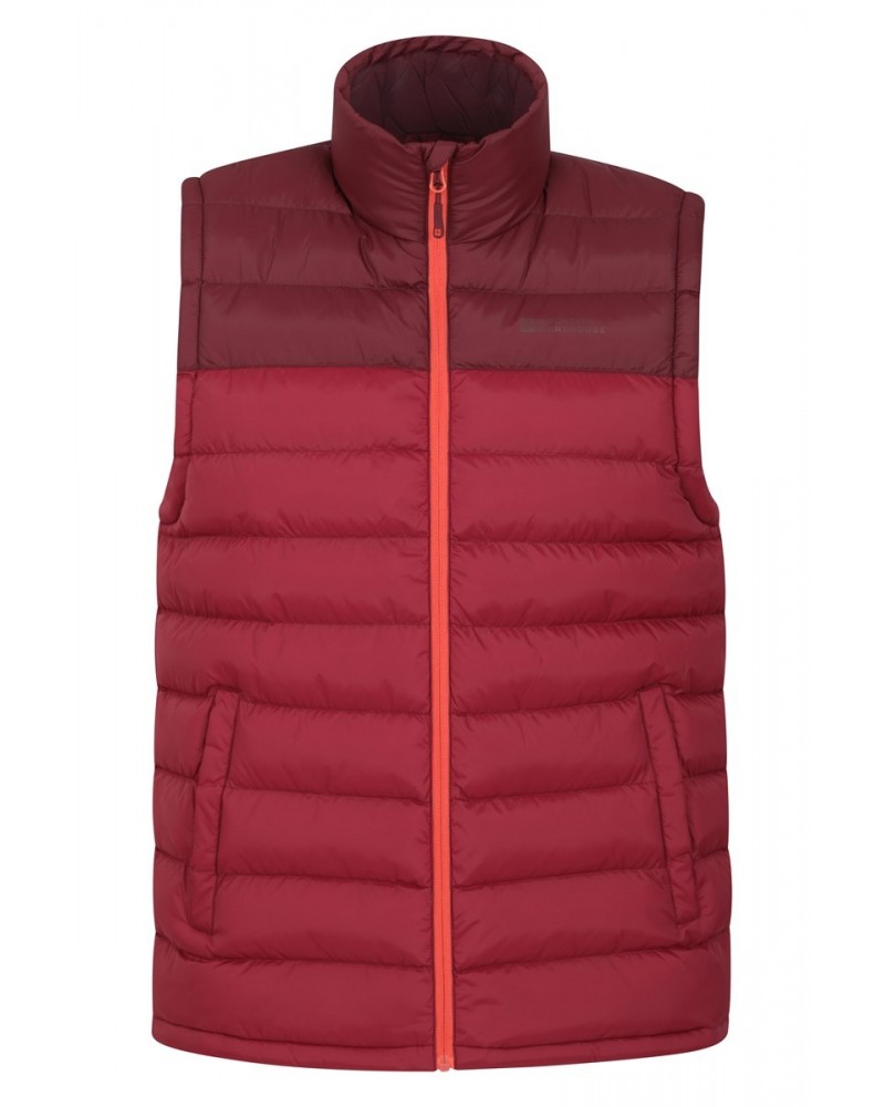 Seasons Mens Insulated Vest Dark Red $13.20 Jackets