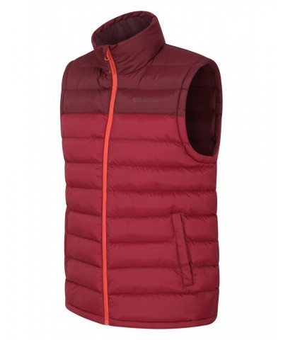 Seasons Mens Insulated Vest Dark Red $13.20 Jackets