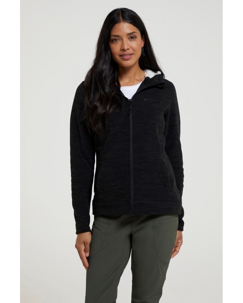 Snowdonia Womens Fleece Hoodie Black $18.19 Fleece