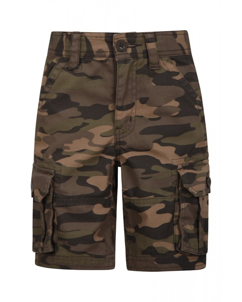 Camo Cargo Kids Shorts Khaki $15.18 Pants