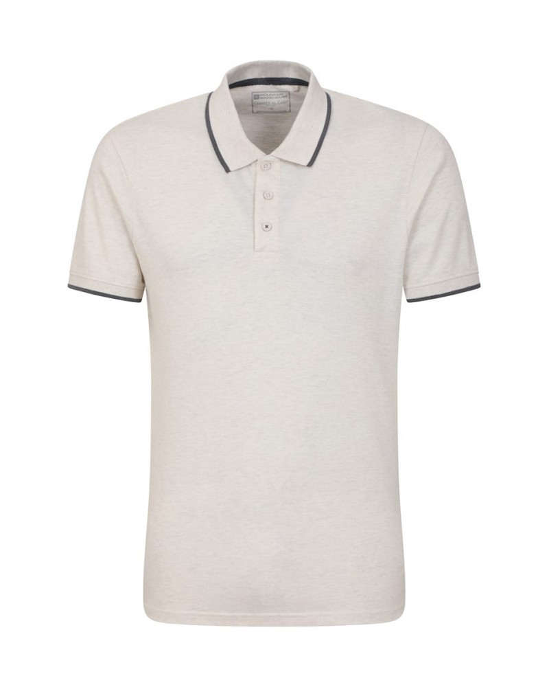 Lakeside II Mens Polo Shirt Light Grey $16.19 Tops