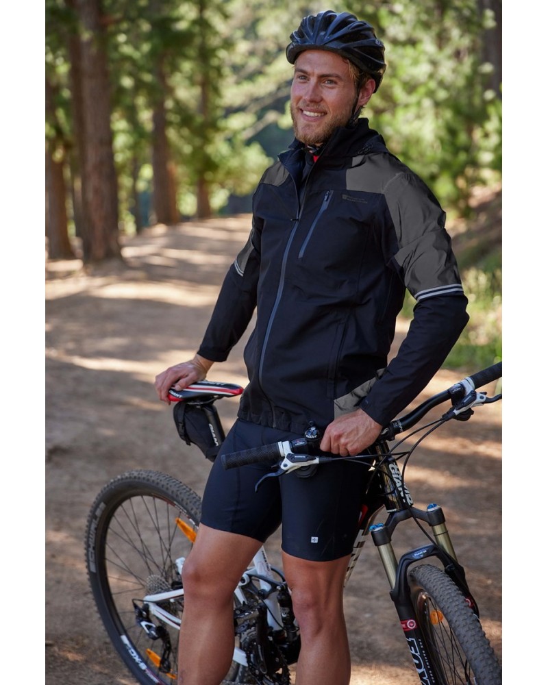 Rapid Mens Waterproof Cycling Jacket Black $29.40 Active