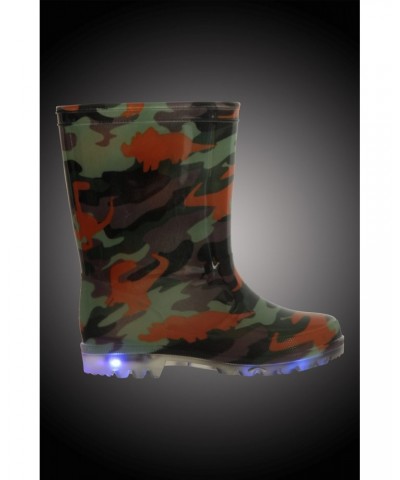 Splash Junior Flashing Lights Rain Boots Orange $13.74 Footwear