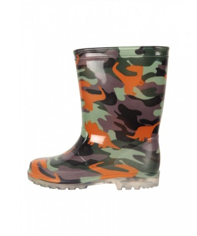 Splash Junior Flashing Lights Rain Boots Orange $13.74 Footwear