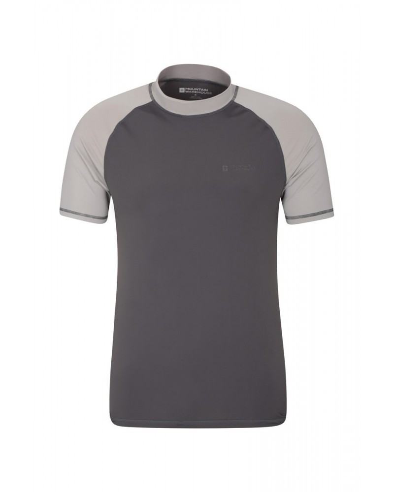 Mens UV Rash Guard Grey $14.49 Swimwear