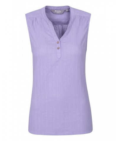 Petra Womens Sleeveless Shirt Lilac $16.17 Tops