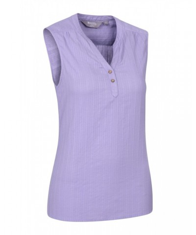 Petra Womens Sleeveless Shirt Lilac $16.17 Tops